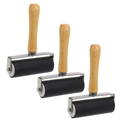 COHEALI 3pcs Printmaking Roller Professional Ink Applicator for DIY Craft Tools Painting Stamping Glue Application with Comfortable Handle Surface