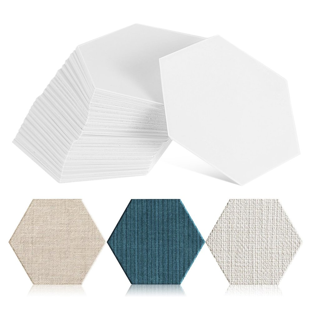 HOMOBABE 100 Pcs Hexagon Quilting Paper Templates Coated Craft for Patchwork Sewing Sturdy Paper Piecing Shapes for Creative Quilt Patterns