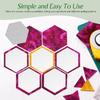 HOMOBABE 100 Pcs Hexagon Quilting Paper Templates Coated Craft for Patchwork Sewing Sturdy Paper Piecing Shapes for Creative Quilt Patterns view 3