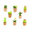 OSALADI 8pcs Cactus Needle Felt Kit Wool Felting Starter for DIY Mini Ornaments Home Decoration Handmade Craft Materials with Texture Suitable for Beginners view 1