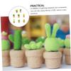 OSALADI 8pcs Cactus Needle Felt Kit Wool Felting Starter for DIY Mini Ornaments Home Decoration Handmade Craft Materials with Texture Suitable for Beginners view 4