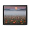 Appalachian Pumpkin Patch Foggy Cornfields Glowing Harvest Moon Premium Pinewood Frame Framed Canvas Wall Art view 1