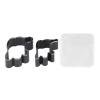 Leather Cutting Die Set Premium Alloy Steel Ghost Shaped Manual Stamping Punching Cutter for Leather Crafting and DIY Projects 2Pcs with Storage Box view 1
