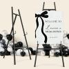 Black Easel Stand for Signs, 4-Tier Height Metal Standing Easel with Adjustable Chain, Heavy Duty Art Easel for Painting, Wedding Sign, Party, Posters & Commercial Display view 1