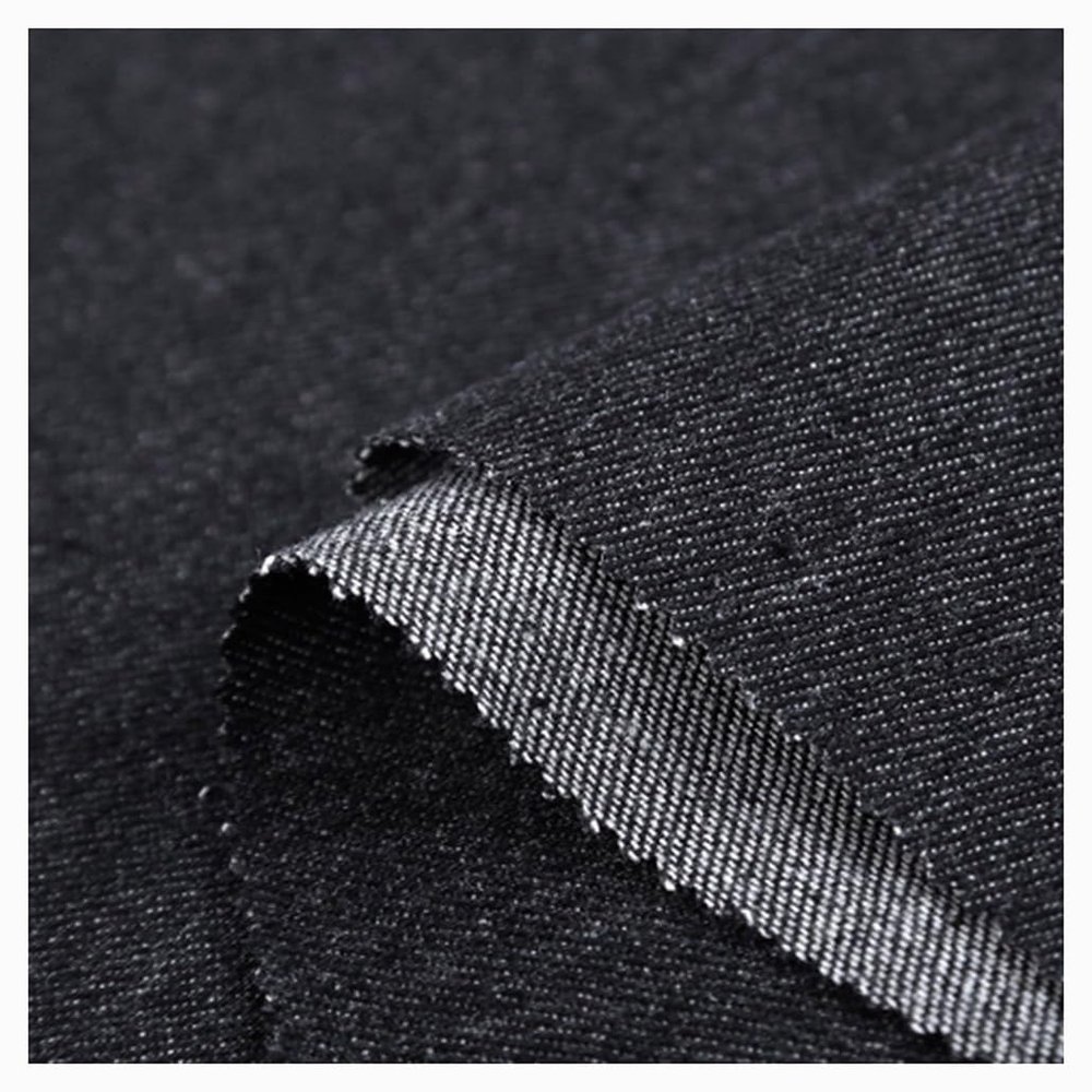 12OZ Cotton Durable Denim Fabric 59Inches Width Width Cotton Non-Stretch for Jeans, DIY Sewing & Jackets(Blue3)(Black,0.5x1.5M)