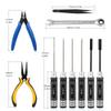 havcybin Portable Drone Tool Kit Set Complete FPV Drone Repair & Maintenance Kit for RC Cars, Planes, Quadcopters, Compact & Durable Tool (Black) view 2