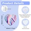 Epsubli 120 Pcs Sublimation Keychain Blanks Ornament bulk Double sided Heat Press Printing MDF Sublimation Blank keychain 40 pcs MDF blanks with 80 Fixing Clips and Key Rings (Heart) view 2