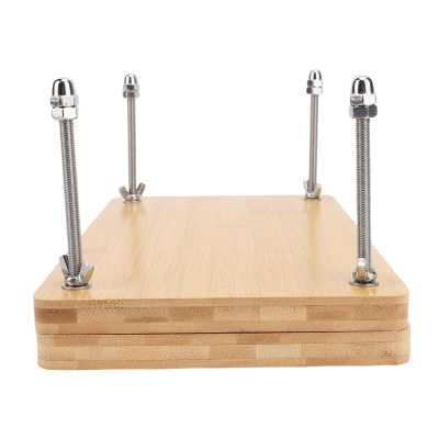 Qudinip Book Press, Bambusoideae Detachable Portable Binding Press with 4 Embedded Grooves for Hand Binding Paper Flattening Embossing Creating Plant Specimens