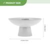 Kichvoe 1 Set Ceramic Flower Vase with Stainless Steel Flower Pin Holder, Japanese Style Floral Fixation Holder for Ikebana Arrangement, White Footed Vase view 2