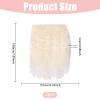 CONCHLERY 2 Pcs Doll Hair Wefts DIY Wool Figurine Hair for Making Doll Hair and Figurine Wigs, for DIY Craft Making, Light Golden view 2
