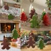 Christmas Tree Candle Moulds,1PC 8 Cavity Christmas Candle Moulds for Candle Making,Chocolate Candy Cake Muffin Jelly Baking Mold Soap Mould for Home Party Decoration DIY Crafts (Xmas Tree) view 4