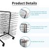 Art Drying Rack with 26 Removable Shelves, Double-Sided A3 Painting Drying Rack on 4 Casters, Ideal Art Organizer for Kids, Classrooms & Art Studios view 4