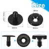 MECCANIXITY 10Set 12mm 1/2" Doll Joints, Plastic Removable Animal Joints Connector Engage Bolt Doll Making Supplies for Bear Limbs Head Joint DIY, Black view 2