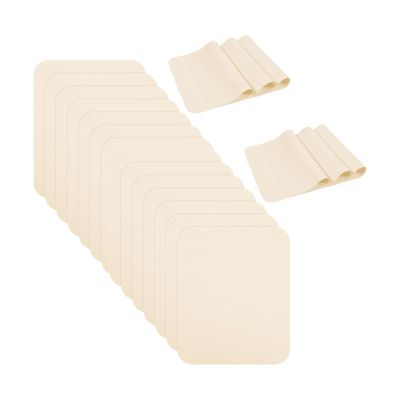 20Pcs Chamois Cloth Pottery Tools for Trimming Smoothing Pot Rim Ceramics Clay Cleaning Glasses 5.71x6.89 inch