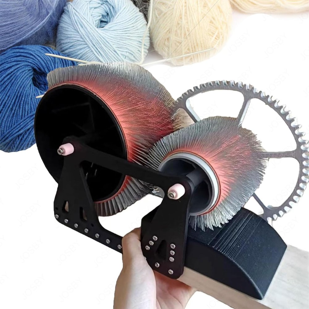 Wool Fiber Drum Carding Machine, Manual Wool Combing Machine, Sheep Fleece Drum Carder, Fast Color Mixing, Combing, Spinning, for DIY Craft Make Felt Animals, Handmade Enthusiasts,N