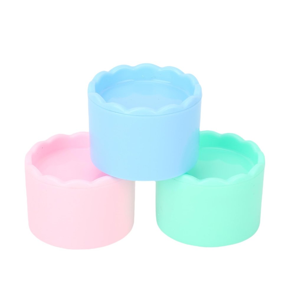 Nail Brushes Washing Cup Portable Leakproof Nail Art Pen Cleaning Cup with Lid for Manicure Professional Salon and Home Use Plastic Material 3 Pack