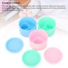 Nail Brushes Washing Cup Portable Leakproof Nail Art Pen Cleaning Cup with Lid for Manicure Professional Salon and Home Use Plastic Material 3 Pack view 3