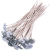 Braided Soy Candle Wicks | 50 Eco Pre-Tabbed Cotton & Paper Wicks 6 Inch | Clean Burning DIY Candle Making Supplies view 1