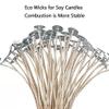 Braided Soy Candle Wicks | 50 Eco Pre-Tabbed Cotton & Paper Wicks 6 Inch | Clean Burning DIY Candle Making Supplies view 4