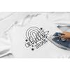 Hello 100 Days Iron On Decal, School Kids Vinyl Heat Transfer Patch for Shirts and DIY Crafts, Pick Size Color (Black) view 2