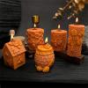 5PCS-3D Honeycomb Pillar Candle Silicone Mold DIY Embossed Bee and Flower Bee Cylinder Aromatherapy Candle Plaster Molds Handmade Home Decor Gift(Honeycomb Mold-12) view 3