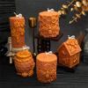 5PCS-3D Honeycomb Pillar Candle Silicone Mold DIY Embossed Bee and Flower Bee Cylinder Aromatherapy Candle Plaster Molds Handmade Home Decor Gift(Honeycomb Mold-12) view 4
