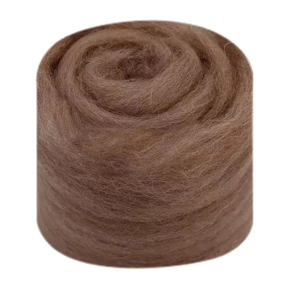 Gumney 100G Needle Felting Wool, Natural Fibre Wool Roving Yarn for DIY Craft, Fiber Art, Hand Spinning, Supplies