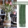 Floral Stem 150 Pcs 25cm Plastic Floral Stems Artificial Flower Rods Green Florist Wires Stick DIY Craft Bouquet Arrangement Tools view 3