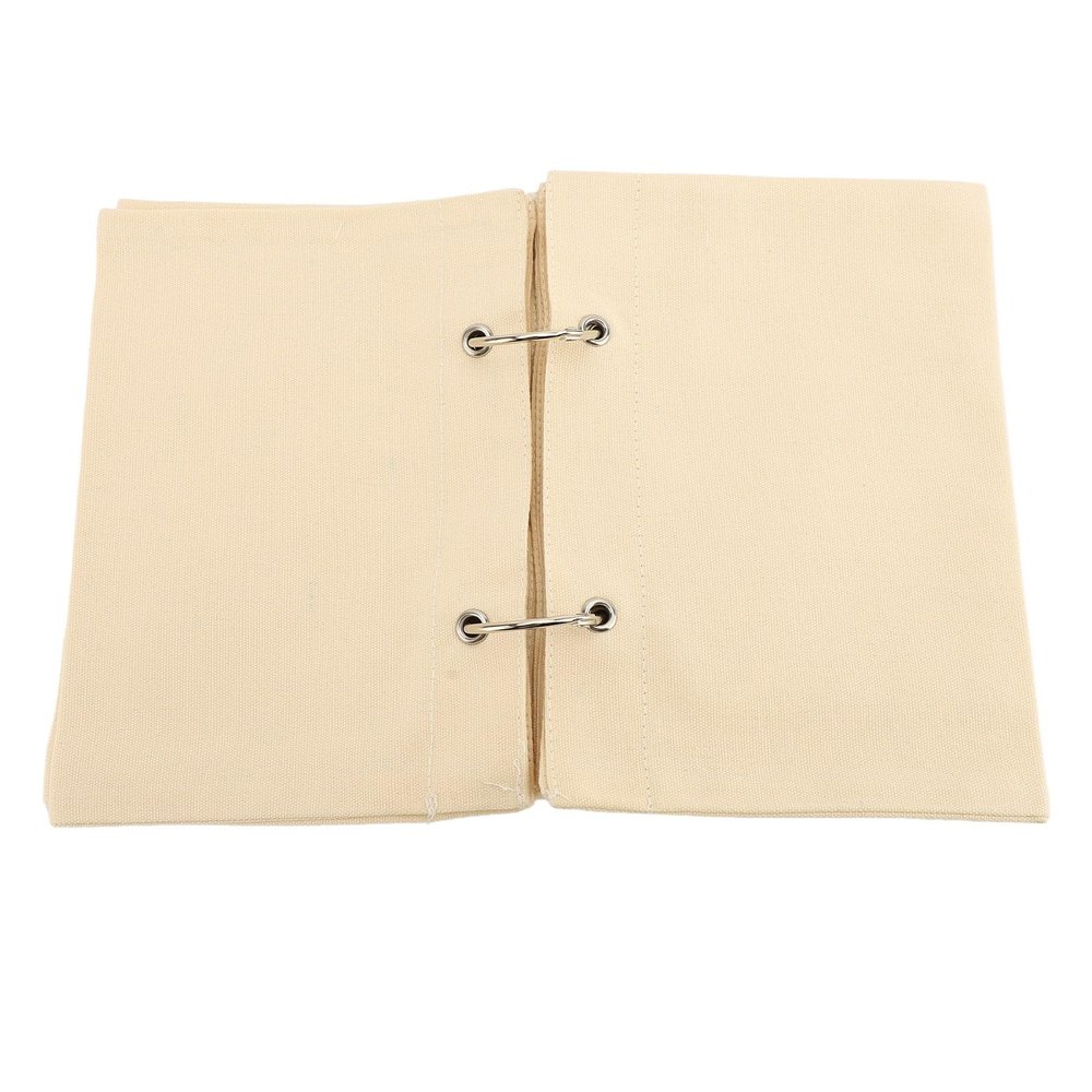NineTribe Basics Blank Fabric Sketchbook Linen Folding Portable Travel Journal, Fabric Planner Notebook Stitchbook with Ring Binding for Drawing Writing, Sewing