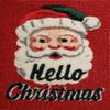 DIY Latch Hook Rug Kit Christmas Santa and Textchristmas Easy for Beginners Crochet Yarn Hook and Latch Tapestry Mat Cushion Craft Set for Home Decor 38x52cm-1 view 1