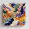 DIY Punch Needle Kits Colorful Wisteria Square Framed Pre-Printed Embroidery Starter Set Stress Relief Craft Hobby and Home Decor 20x20cm-7 view 1