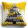 Amcdjkery Latch Hook Kits Pillow Christmas Crochet Yarn Cushion Colour Pre-Printed Canvas Rug Needlework DIY Pillowcase Hook and Latch Kit Christmas Home Arts Crafts Sofa Decoration 43x43cm -9 view 1