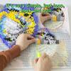 Amcdjkery Latch Hook Kits Pillow Christmas Crochet Yarn Cushion Colour Pre-Printed Canvas Rug Needlework DIY Pillowcase Hook and Latch Kit Christmas Home Arts Crafts Sofa Decoration 43x43cm -9 view 3