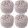 4 Pack/25 oz Soft Warm Chenille Yarn for Crocheting Scarf Blanket Hat Bag Thick Fluffy Yarns for Knitting (Rice Gray) view 1