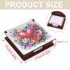 FRANDEK Wooden DIY Diamond Art Memo Note Box with 160 Sticky Notes, Flowers and Hearts Diamond Painting Kit, Crystal Sticky Note Holder for Home Office Desk Decor, Handmade Gift for Craft Lovers view 3