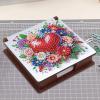 FRANDEK Wooden DIY Diamond Art Memo Note Box with 160 Sticky Notes, Flowers and Hearts Diamond Painting Kit, Crystal Sticky Note Holder for Home Office Desk Decor, Handmade Gift for Craft Lovers view 4
