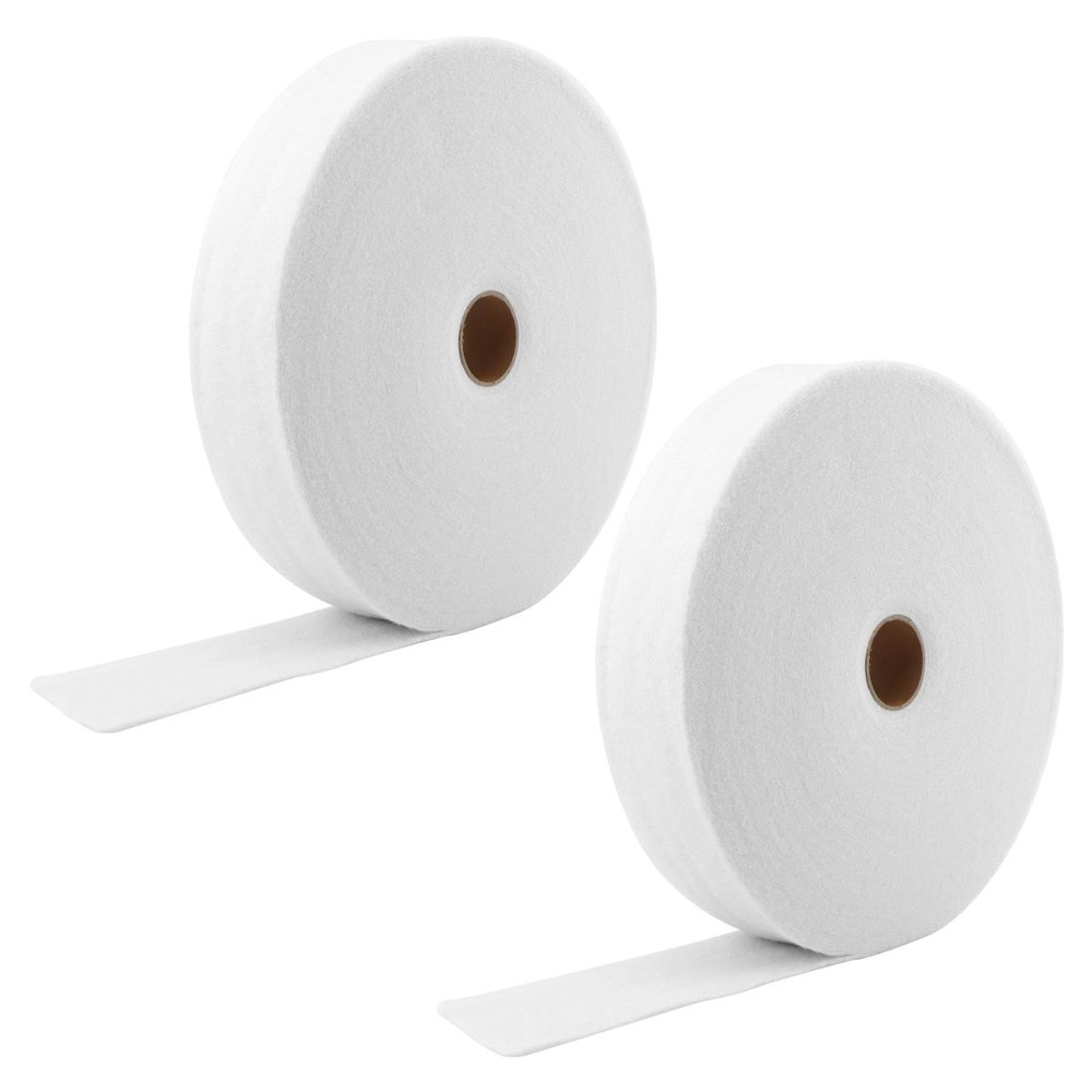 2 Rolls Jelly Tube Batting,2 1/2" x 50 Yard, Fabric Tube Maker for Throw Rugs, Braided Rug, Jelly Rugs, Purses(5.7cm/2.24inch)