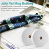 2 Rolls Jelly Tube Batting,2 1/2" x 50 Yard, Fabric Tube Maker for Throw Rugs, Braided Rug, Jelly Rugs, Purses(5.7cm/2.24inch) view 3
