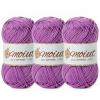 3 Pack Cotton Yarn for Crocheting, Baby Yarn for Crocheting Soft, 393yds / 5.29oz Fluffy Amigurumi Crochet Yarn, 5 Ply 100% Milk Cotton Yarn for PuzzleSocksClothes(3 Deep Purple) view 1