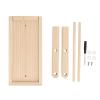 Wooden Yarn Storage Rack, Double Layer Crochet Yarn Holder, Portable Non Slip Sewing Yarn Dispenser with Storage Drawer, Stylish Wooden Thread Storage Shelf for Knitting and Crafti view 1