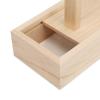 Wooden Yarn Storage Rack, Double Layer Crochet Yarn Holder, Portable Non Slip Sewing Yarn Dispenser with Storage Drawer, Stylish Wooden Thread Storage Shelf for Knitting and Crafti view 2