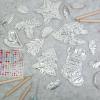 Foil Embossing Tool, Christmas Decoration Foil Embossing Kit, Paper Art Foils Sheet, Silver Shiny Crafting Accessory with Shimmer Engraving Art view 2