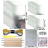 Foil Embossing Tool, Christmas Decoration Foil Embossing Kit, Paper Art Foils Sheet, Silver Shiny Crafting Accessory with Shimmer Engraving Art view 4