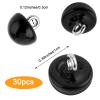 30-Pack 10mm Black Pearl Buttons with Shank, Round Mushroom Style Sewing Buttons, DIY Craft Replacement Button for Wedding Dress, Skirts, Sweatshirts, Bear Eyes Craft view 2