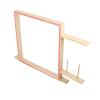 Tufting Frame Rug Tufting Frame Needlepoint Frame Premium Rubber Wood Hand Polished Glossy Surface DIY Craft Table Stand Frame for Artists Students 70x70cm 1 Set view 3