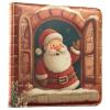 ALAZA Christmas Santa and Red Window Photo Album Self Adhesive Scrapbook Album PU Leather Cover 3 Ring Binders Photo Book for Wedding Family Travel Memory view 1