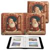 ALAZA Christmas Santa and Red Window Photo Album Self Adhesive Scrapbook Album PU Leather Cover 3 Ring Binders Photo Book for Wedding Family Travel Memory view 2