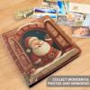 ALAZA Christmas Santa and Red Window Photo Album Self Adhesive Scrapbook Album PU Leather Cover 3 Ring Binders Photo Book for Wedding Family Travel Memory view 4