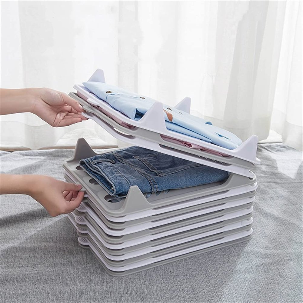TEOYETTSF 10pcs Shirt Organizer T Folder Board Clothing Dividers Stackable Document Lazy Folding Organizers