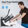 Heat Press 16x24, 1800W High Pressure Clamshell Heat Press Machine, Digital Industrial Sublimation Printer for Canvas, Bags, Hats view 2